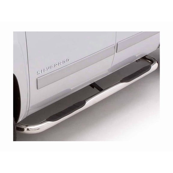 Lund 22687915 3 Inch Round Bent Nerf Bar Fits select: 2007-2019 CHEVROLET SILVERADO, 2007-2018 GMC SIERRA Clearance