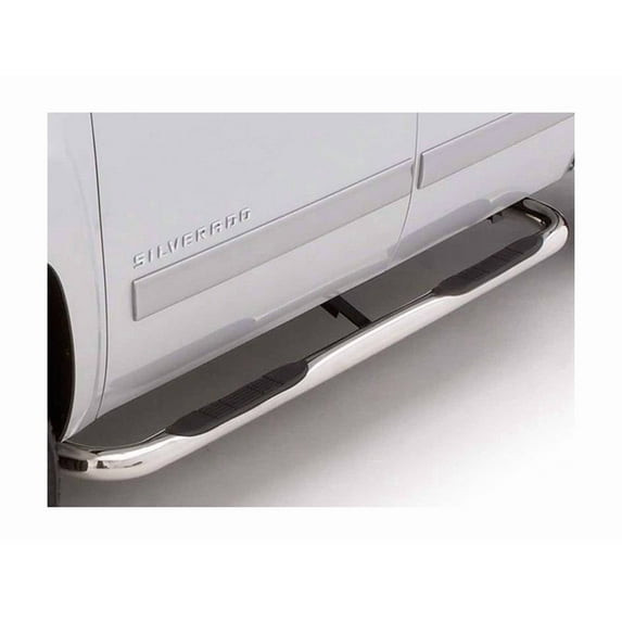 Lund 22687915 3 Inch Round Bent Nerf Bar Fits select: 2007-2019 CHEVROLET SILVERADO, 2007-2018 GMC SIERRA Clearance