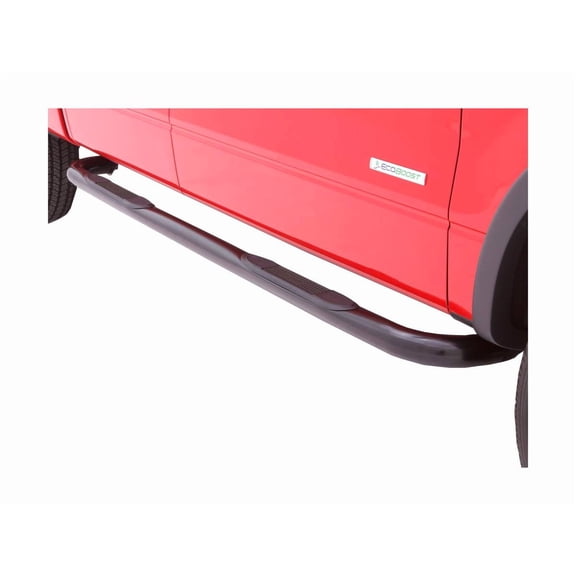 Lund 23083782 3 Inch Round Bent Nerf Bar; Incl. Brackets; Black; Fits select: 2019-2021 RAM 1500, 2022-2023 RAM 1500 LARAMIE