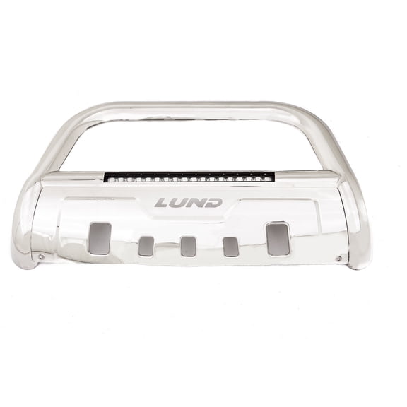 Lund 47021208 Bull Bar with Integrated LED Light Bar, Polished Stainless St Fits select: 2019-2023 RAM 1500 BIG HORN/LONE STAR Clearance