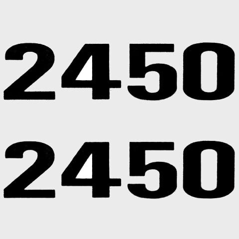 Lund Boat Model Decal | 2450 Genmar Black Sticker (Pair)