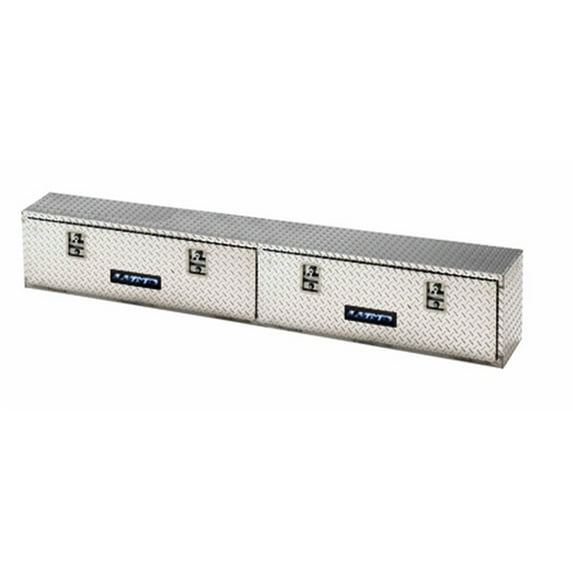 Lund 8172T 72-Inch Aluminum Top Mount Truck Tool Box, Diamond Plated, Silver