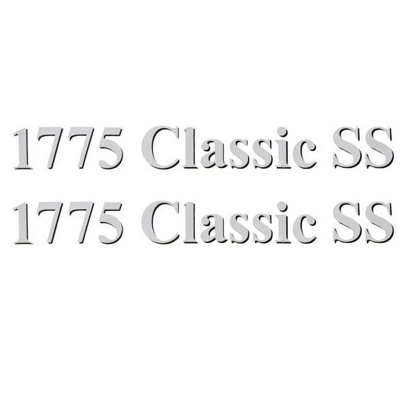 Lund Boat 1775 Classic SS Decal Sticker | Gray 15 1/4 Inch (Pair)