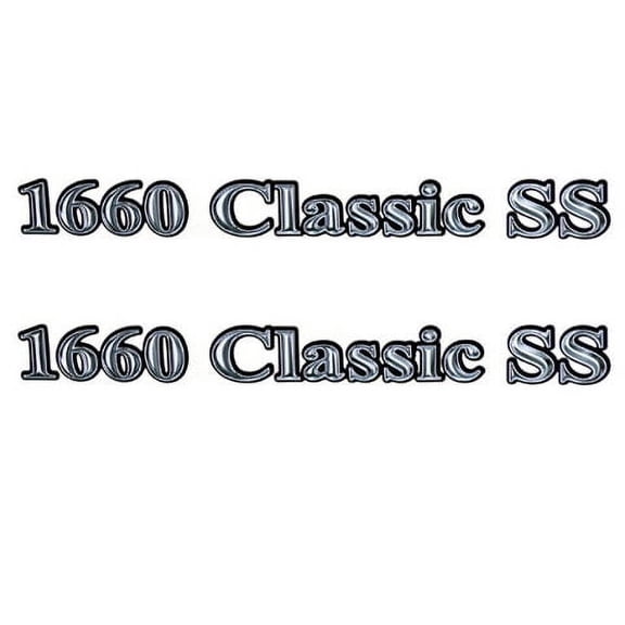 Lund Boat Brand Decal Set 1986370 | 1660 Classic SS Gray / Black 2PC