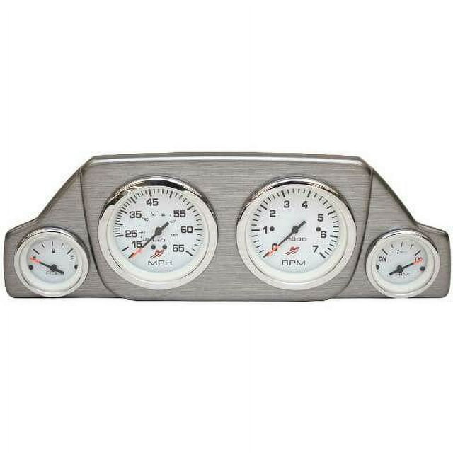 Lund Boat Gauge Dash Panel 2329773 Glossy Silver 14 1/2 x 5 Inch