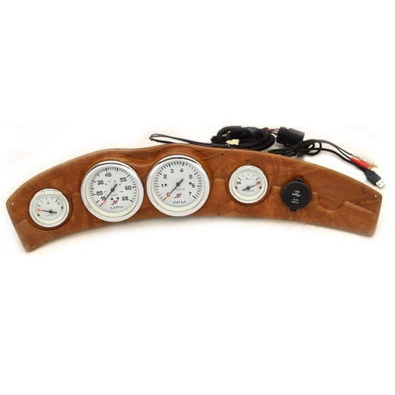 Lund Boat Gauge Panel 2120747 | Mercury 22 x 5 Inch Woodgrain