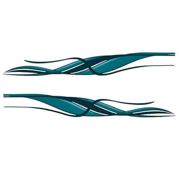 Lund Boat Graphic Decal | Green Black 16 1/8 x 1 7/8 Inch (set of 2)