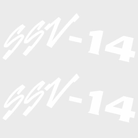 Lund Boat Model Decals | SSV-14 White Stickers (Pair)