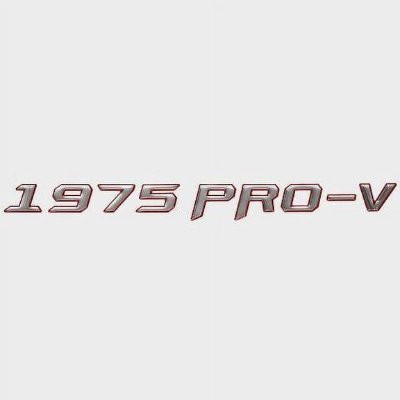Lund Boat Raised Emblem Decal 2338897 | 1975 Pro-V Red Silver Sticker
