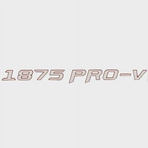 Lund Boat Raised Emblem Decal 2338898 | 1875 Pro-V Silver Red 15 3/4 Inch