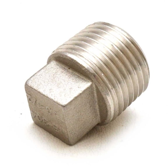 Lund Boat Square Head Plug 2008245 | 1/2 NPT x 1 Inch Stainless
