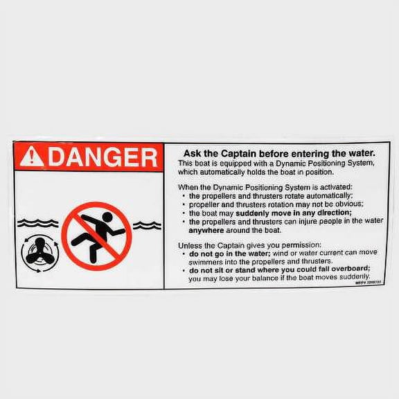 Lund Boat Warning Decal Sticker 2295703 | Dynamic Positioning System