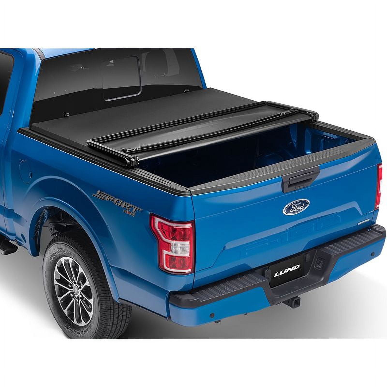 Lund By Realtruck 950173 Genesis Tri-Fold Tonneau; Black Leather Look ...