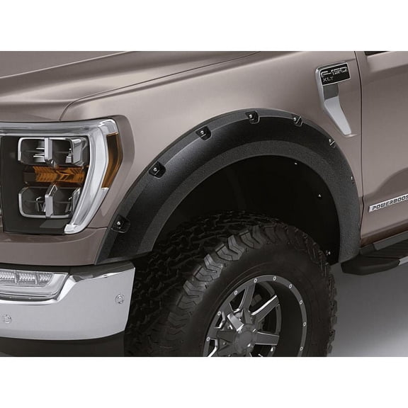 Lund By Realtruck RX105S Elite Series Black Rivet Style Standard Front And Rear Fender Flare, 4 Piece Clearance