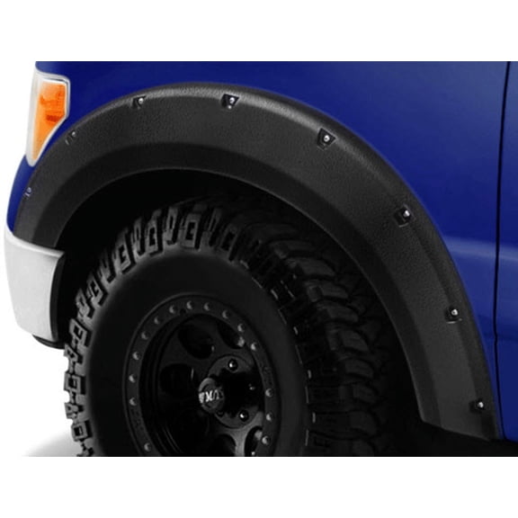 Lund By Realtruck RX205Ta Elite Series Black Rivet Style Textured Front Fender Flare - 2 Piece