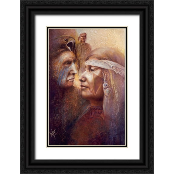 Lund, Denton 11x14 Black Ornate Wood Framed with Double Matting Museum Art Print Titled - Proud Heritage