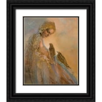 Lund, Denton 12x14 Black Ornate Wood Framed with Double Matting Museum Art Print Titled - Conversation