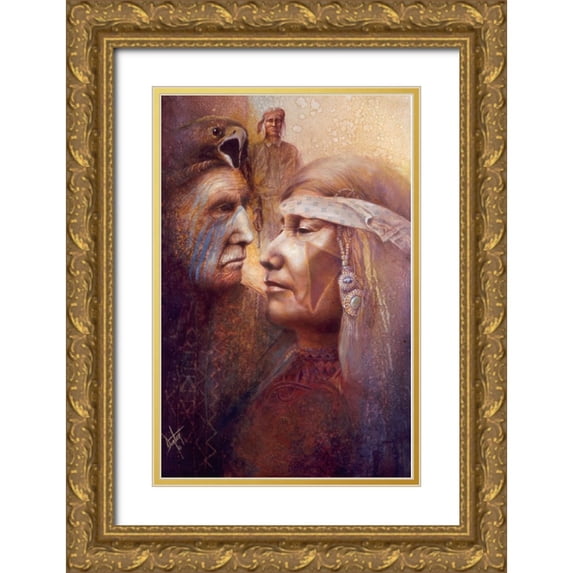 Lund, Denton 13x18 Gold Ornate Wood Framed with Double Matting Museum Art Print Titled - Proud Heritage