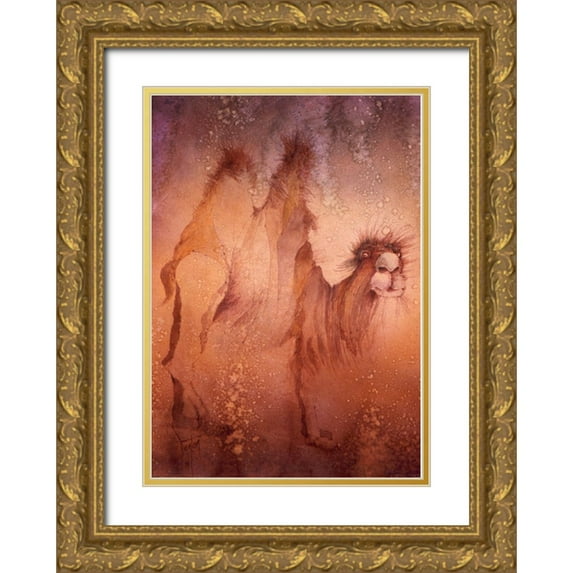 Lund, Denton 18x24 Gold Ornate Wood Framed with Double Matting Museum Art Print Titled - Scruffy