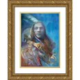 thumbnail image 1 of Lund, Denton 18x24 Gold Ornate Wood Framed with Double Matting Museum Art Print Titled - White Feather, 1 of 4