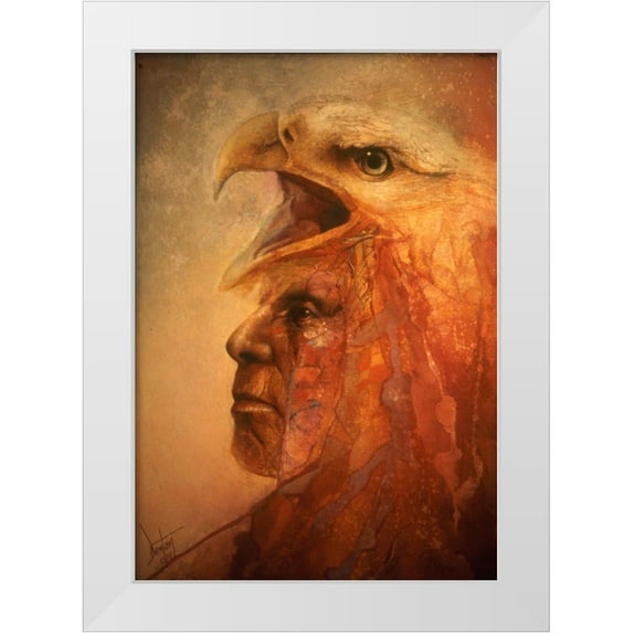 Lund, Denton 18x24 White Modern Wood Framed Museum Art Print Titled - War Eagle