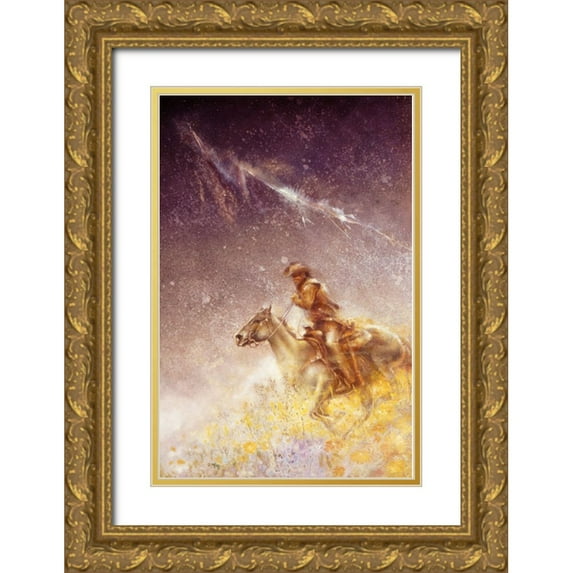 Lund, Denton 23x32 Gold Ornate Wood Framed with Double Matting Museum Art Print Titled - Storm