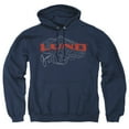 thumbnail image 1 of Lund Fish Finder Logo Adult Pull-Over Hoodie, Navy, Small, 1 of 4