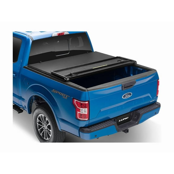 Lund 09-14 Ford F-150 Styleside (5.5ft. Bed) Hard Fold Tonneau Cover - Black