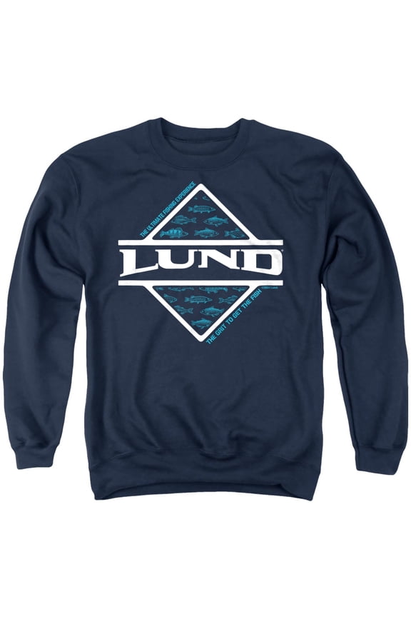 Lund In the Water Unisex Adult Crewneck Sweatshirt, Navy, Small