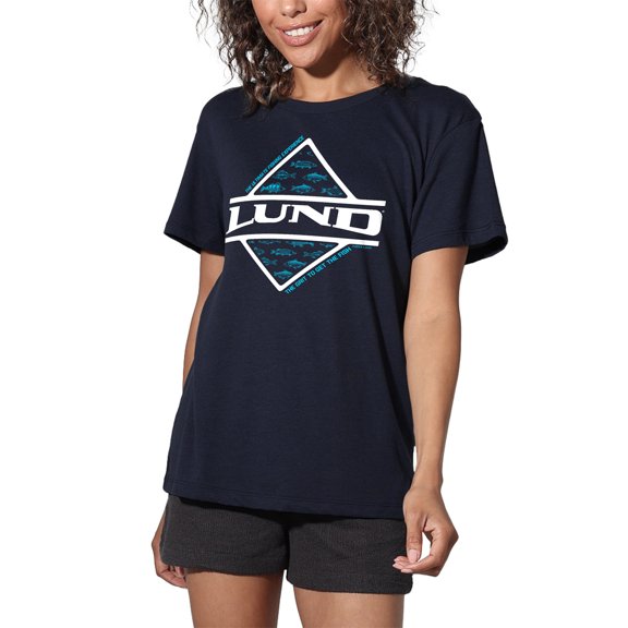 Lund In the Water Women's Loose T-Shirt, Navy, X-Large