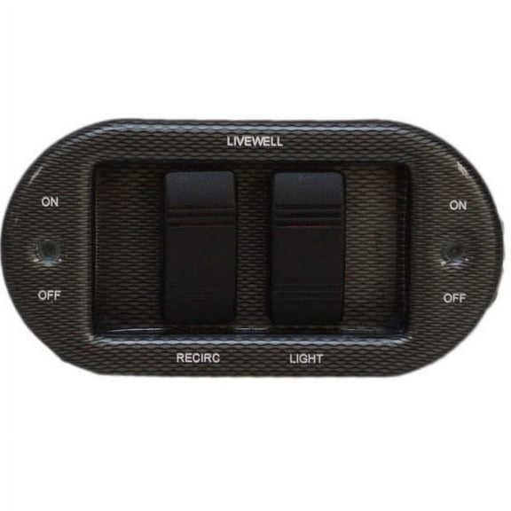 Lund Boat Livewell Switch Panel 2080377 | Fish Hawk Faux Carbon Fiber