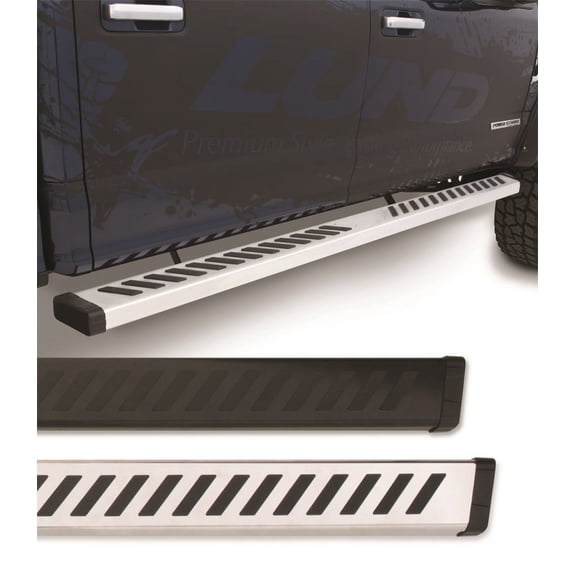 Lund By Realtruck 15-18 Ford F-150 Supercrew Summit Ridge 2.0 Running Boards - Stainless Compatible with Select: 2015-2022 Ford F150, 2023 Ford F150 Super Cab