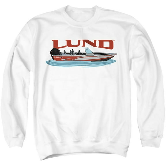 Lund Red Boat Unisex Adult Crewneck Sweatshirt, White, 4X-Large