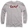 thumbnail image 1 of Lund Retro Logo Unisex Adult Long-Sleeve T Shirt, Athletic Heather, Small, 1 of 3
