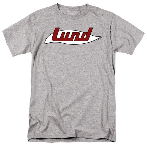Lund Retro Logo Unisex Adult T Shirt, Athletic Heather, 5X-Large
