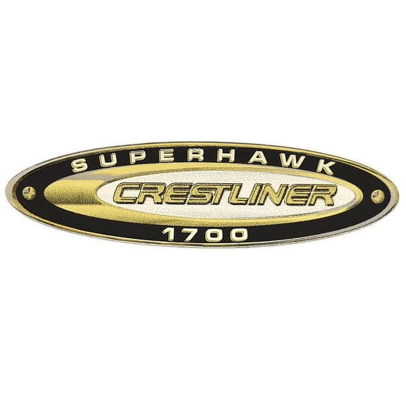 Crestliner Boat Raised Emblem Decal 13130501 | Superhawk 1700 Vinyl