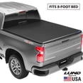 thumbnail image 1 of Lund Genesis Tri-Fold Soft Folding Truck Bed Tonneau Cover Fits 2014 - 2018, 2019 Legacy/Limited Chevy/GMC Silverado/Sierra 8' 2" Bed( 97.8"), 1 of 5