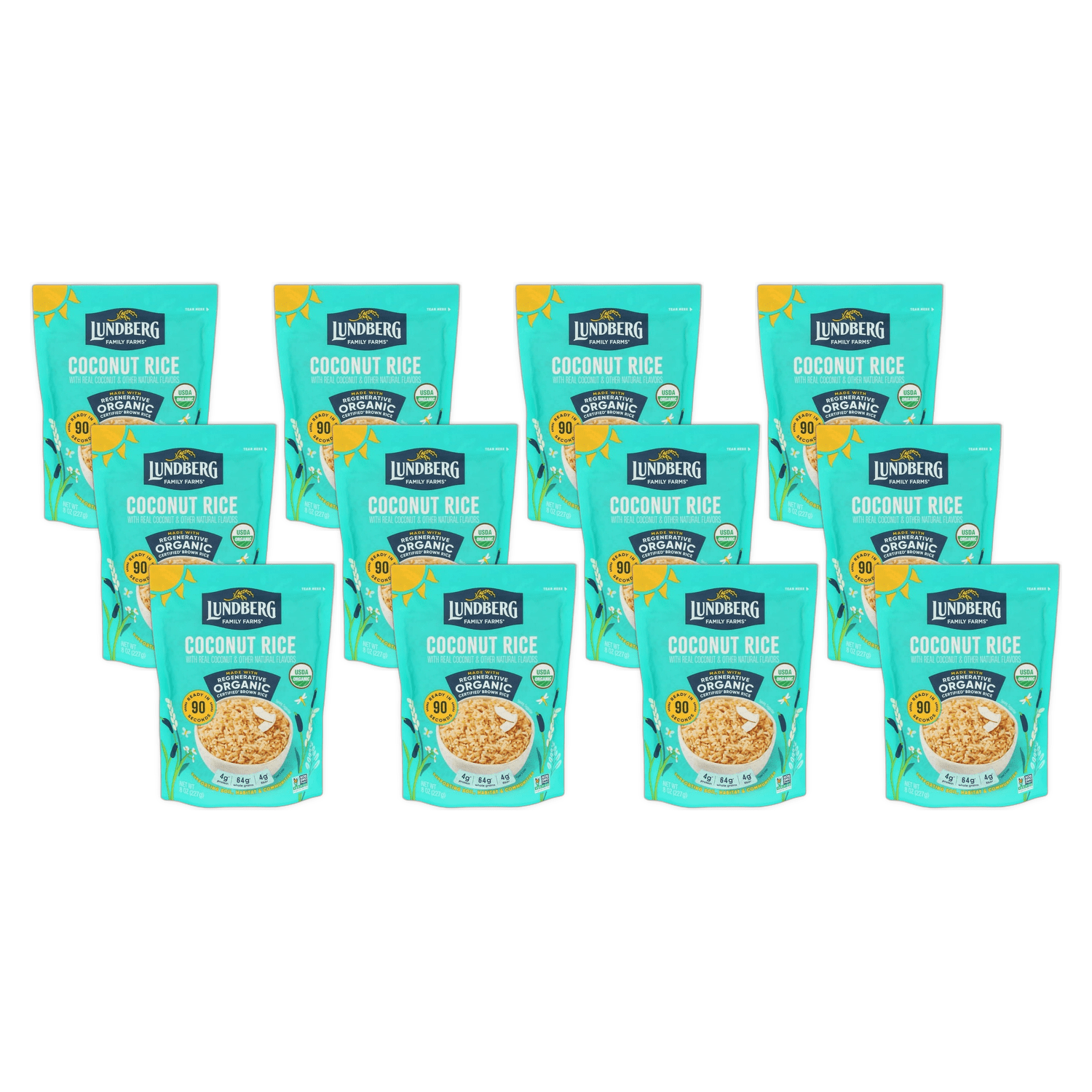 Lundberg Coconut Rice Riso Riso 8 oz (Pack Of 12)