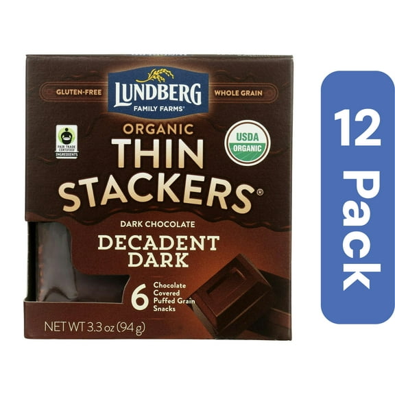 Lundberg Dark Chocolate Thin Organic Rice Cakes 3.3 oz (Pack Of 12)
