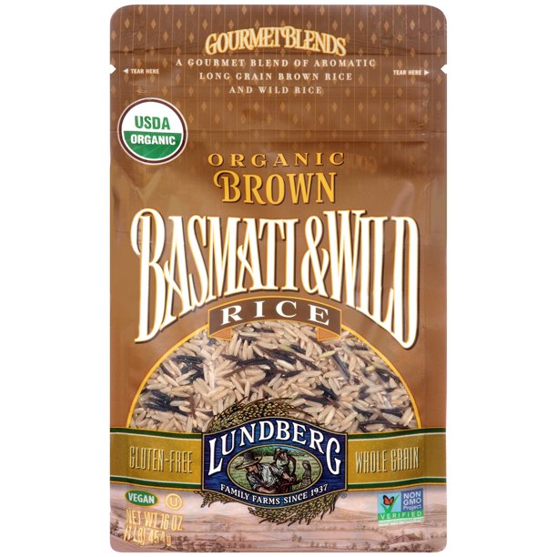 Lundberg Family Farms Brown Basmati Wild Rice, 1 LB (Pack of 6