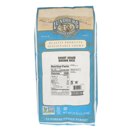 Lundberg Family Farms Eco-Farmed Short Grain Brown Rice, Packaging May Vary, 400 Ounce (Pack of 1)