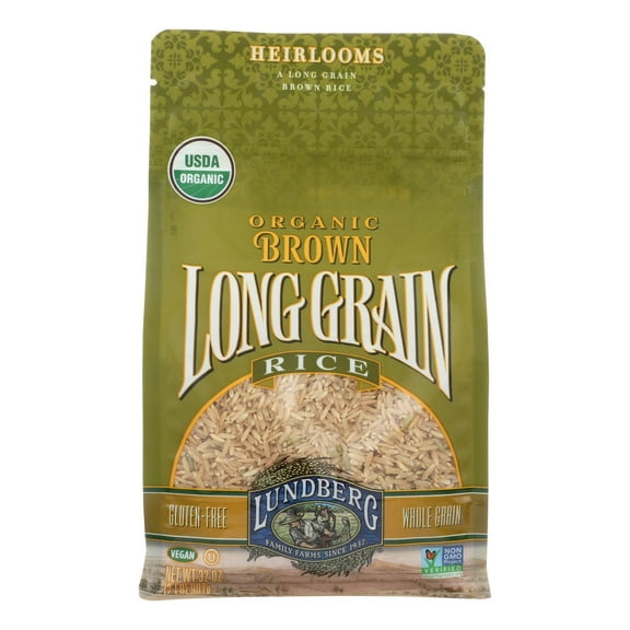 Lundberg Family Farms Long Grain Brown Rice, 32 oz (Pack of 6)