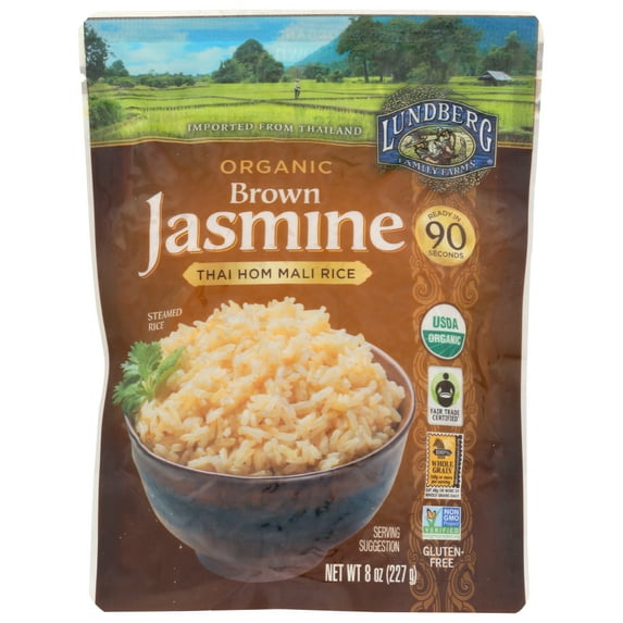 Lundberg Family Farms Organic Brown Thai Jasmine 90-Second Rice - 6 ct