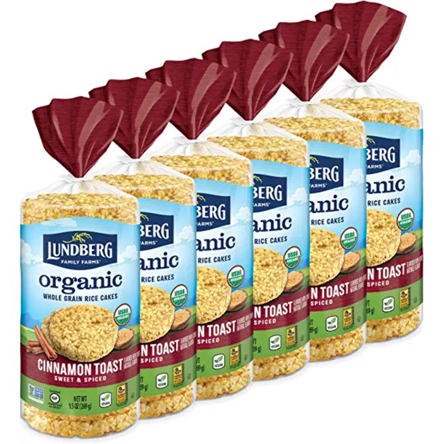 Lundberg Family Farms, Organic Cinnamon Toast Rice Cakes, GlutenFree
