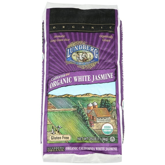 Lundberg Family Farms Organic Jasmine White Rice, 7 Lbs