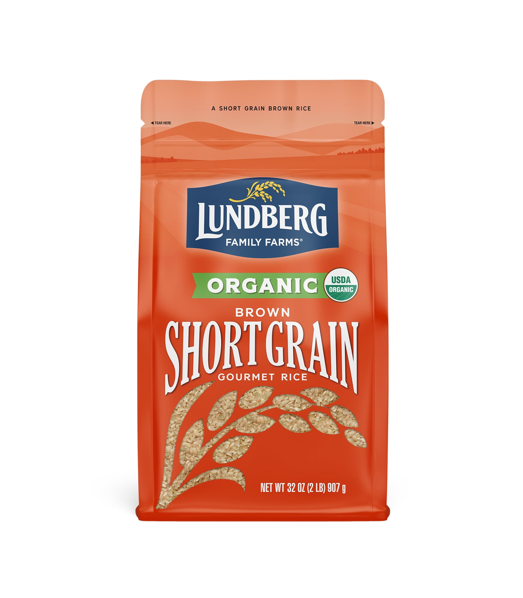 Lundberg Family Farms Organic Short Grain Brown Rice, Gluten-Free, Vegan, 32oz.