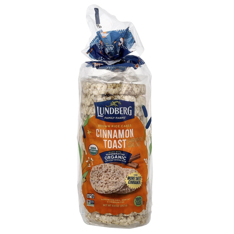 Lundberg Family Farms Organic Cinnamon Toast Rice Cakes, Gluten