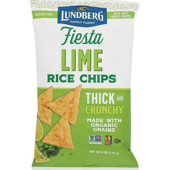 Lundberg Family Farms Rice Chips Fiesta Lime, 6 Oz
