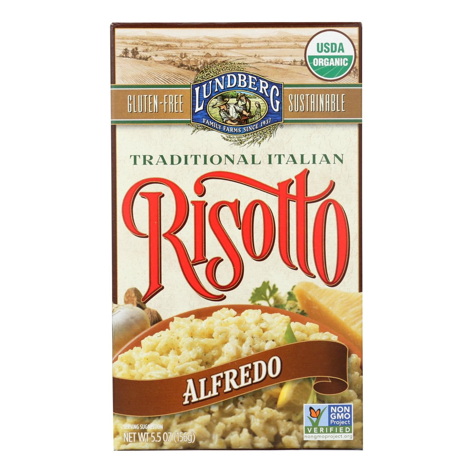 Lundberg Family Farms Organic Alfredo Risotto - 6 ct