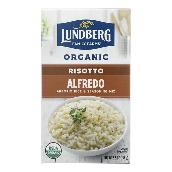 Lundberg Family Farms Risotto Alfredo - Parmesan Cheese - Case of 6 - 5.5 oz.